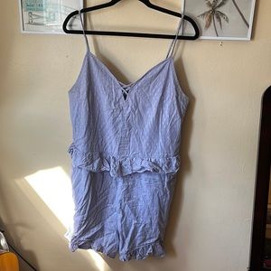 American Eagle blue tank Romper